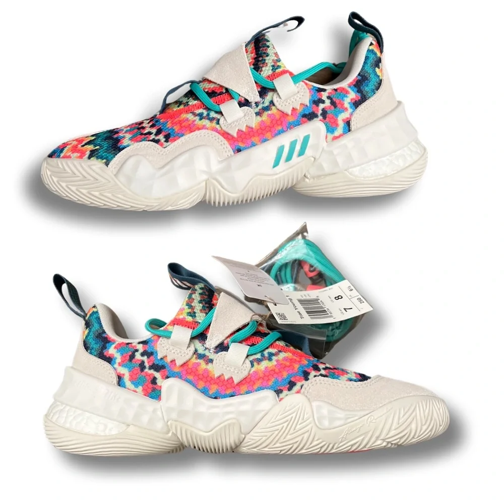 ADIDAS Trae Young 1 Tie-Dye White MultiColor GY0295 - Picture 5 of 17